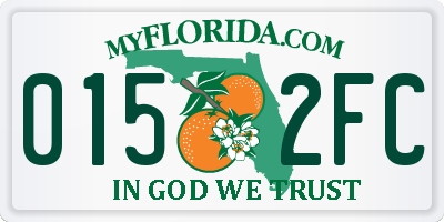 FL license plate 0152FC
