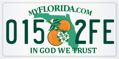 FL license plate 0152FE