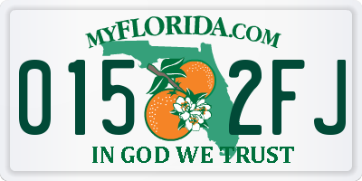FL license plate 0152FJ