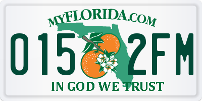 FL license plate 0152FM