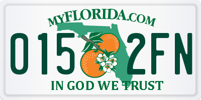 FL license plate 0152FN