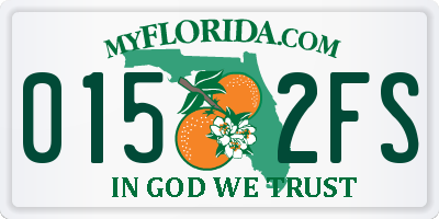 FL license plate 0152FS