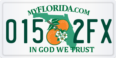 FL license plate 0152FX