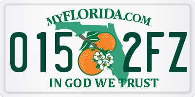 FL license plate 0152FZ