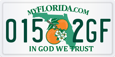 FL license plate 0152GF