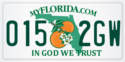 FL license plate 0152GW