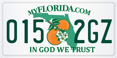 FL license plate 0152GZ