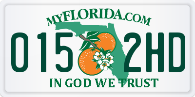 FL license plate 0152HD