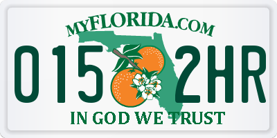 FL license plate 0152HR