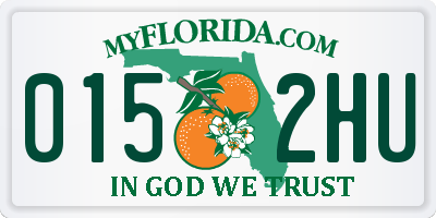 FL license plate 0152HU