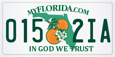 FL license plate 0152IA