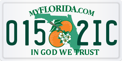 FL license plate 0152IC