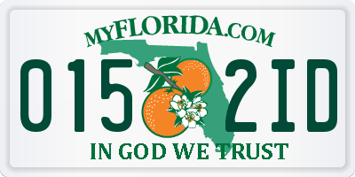 FL license plate 0152ID