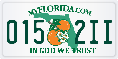 FL license plate 0152II