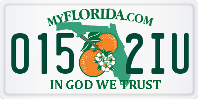 FL license plate 0152IU