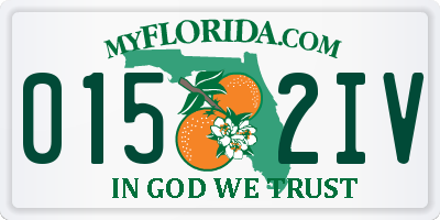 FL license plate 0152IV