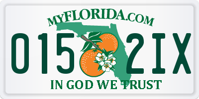 FL license plate 0152IX