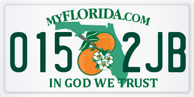 FL license plate 0152JB