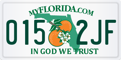 FL license plate 0152JF