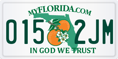 FL license plate 0152JM