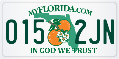 FL license plate 0152JN