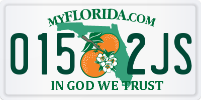FL license plate 0152JS