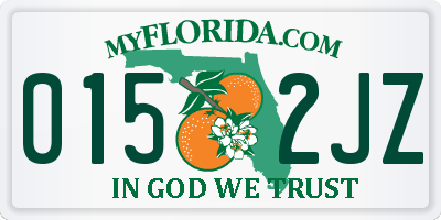 FL license plate 0152JZ