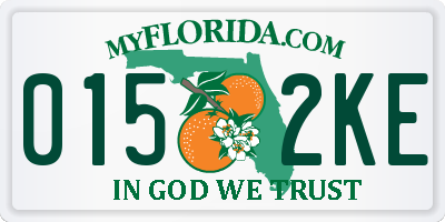 FL license plate 0152KE