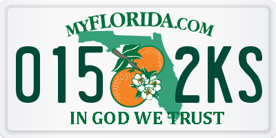FL license plate 0152KS