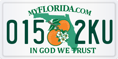 FL license plate 0152KU