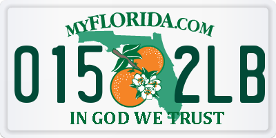 FL license plate 0152LB