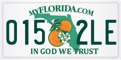 FL license plate 0152LE