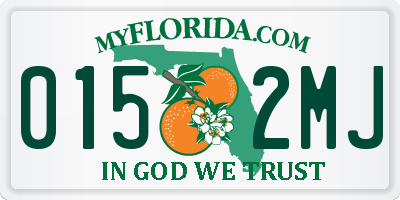 FL license plate 0152MJ