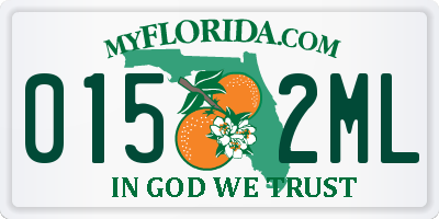 FL license plate 0152ML