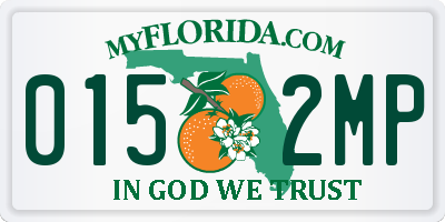 FL license plate 0152MP