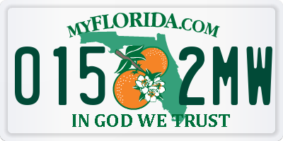 FL license plate 0152MW