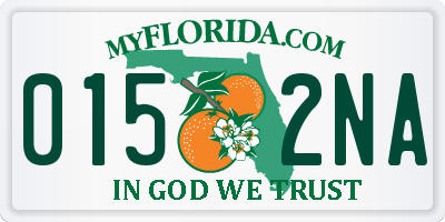 FL license plate 0152NA