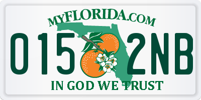 FL license plate 0152NB