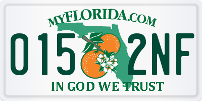 FL license plate 0152NF