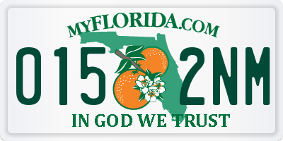 FL license plate 0152NM