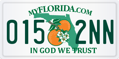 FL license plate 0152NN