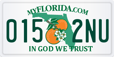 FL license plate 0152NU