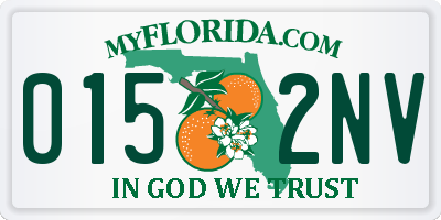 FL license plate 0152NV