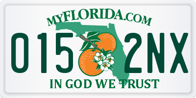 FL license plate 0152NX