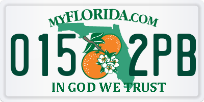 FL license plate 0152PB