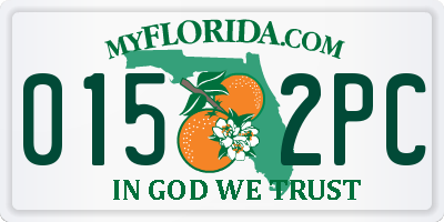 FL license plate 0152PC
