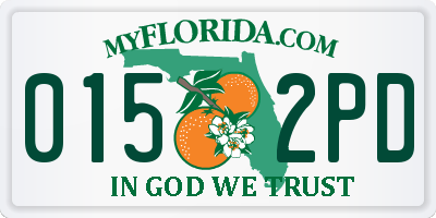 FL license plate 0152PD