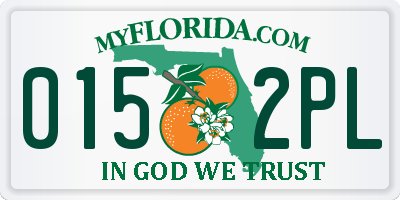 FL license plate 0152PL