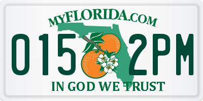 FL license plate 0152PM