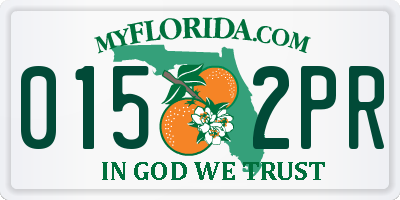 FL license plate 0152PR